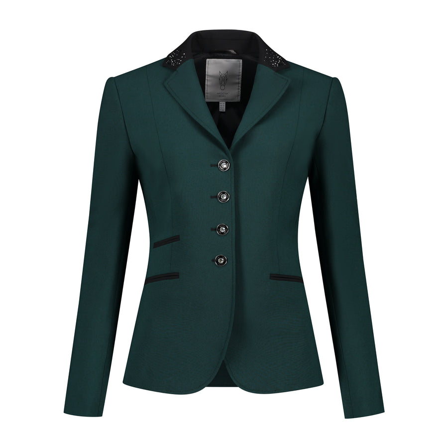 Competition Jacket Emerald, black & Swarovski